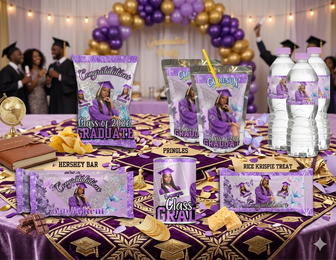 Graduation Party Favor Bundle - Custom Snack Labels