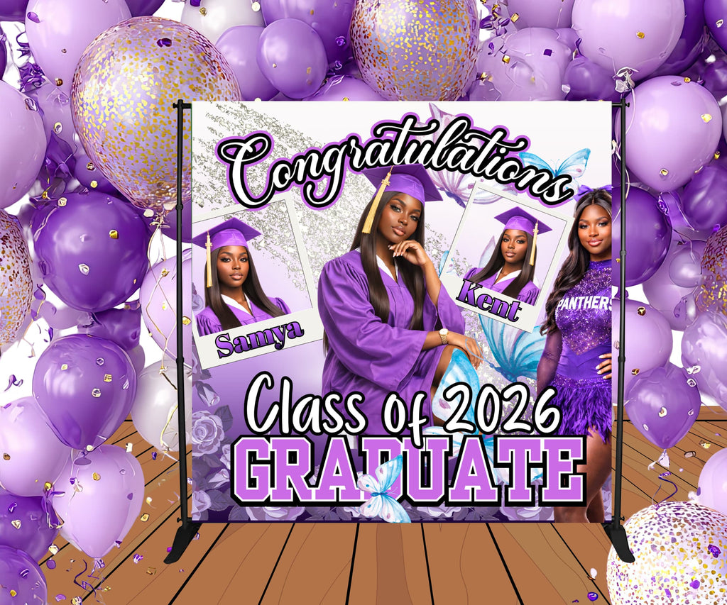 Custom Graduation Backdrop/Banner (8x8)