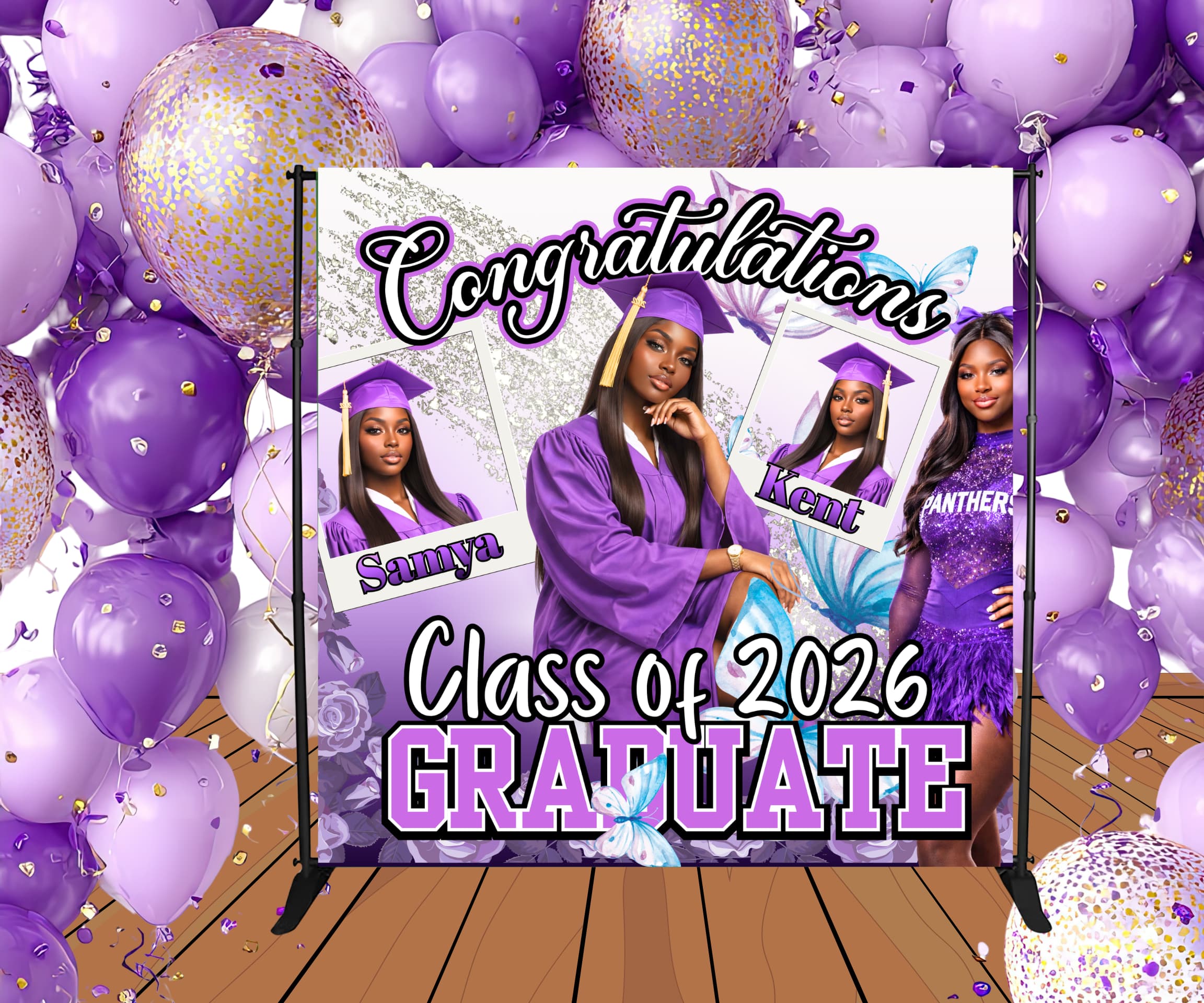 Custom Graduation Backdrop/Banner (8x8)