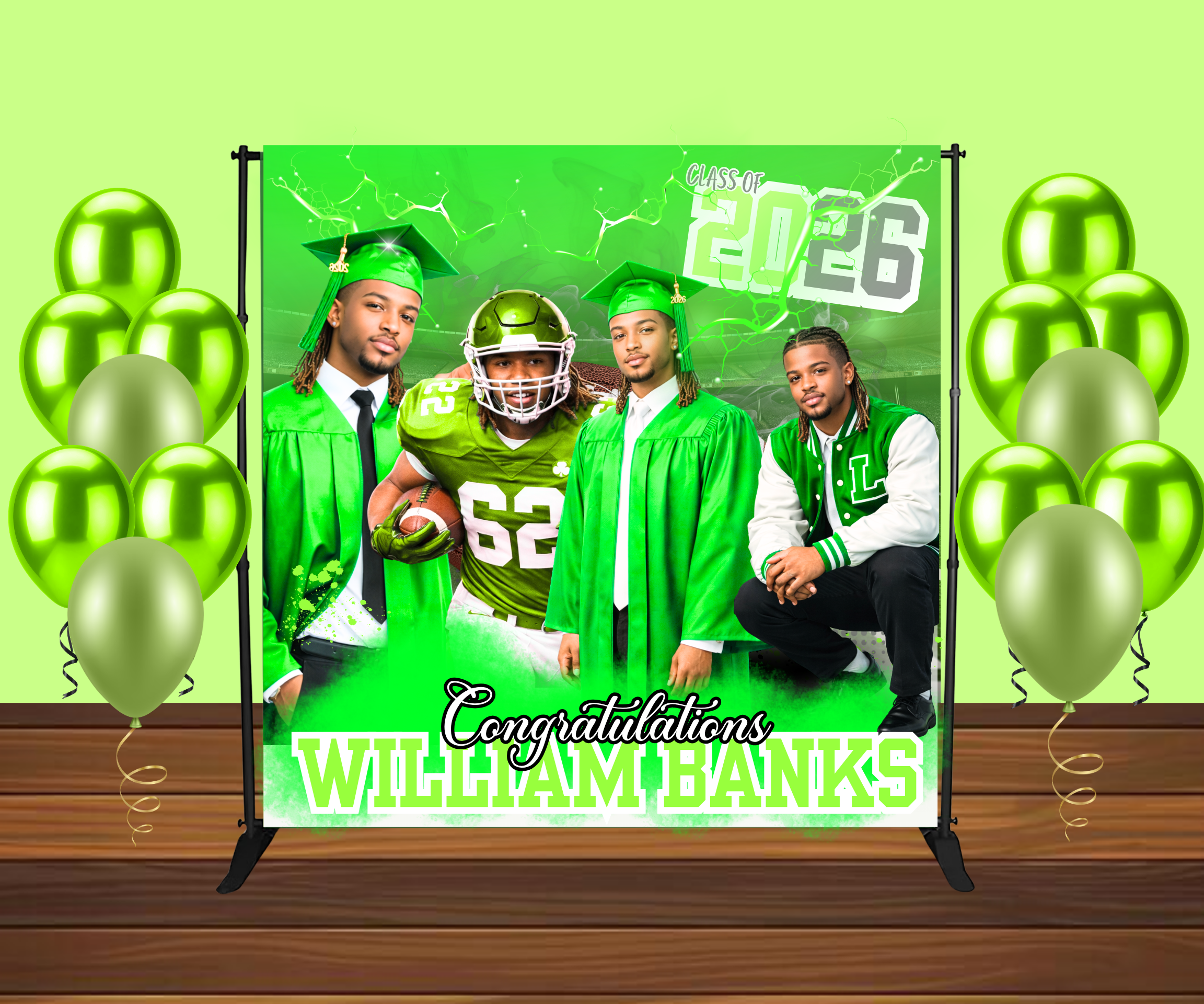 Custom Graduation Backdrop/Banner (8x8)