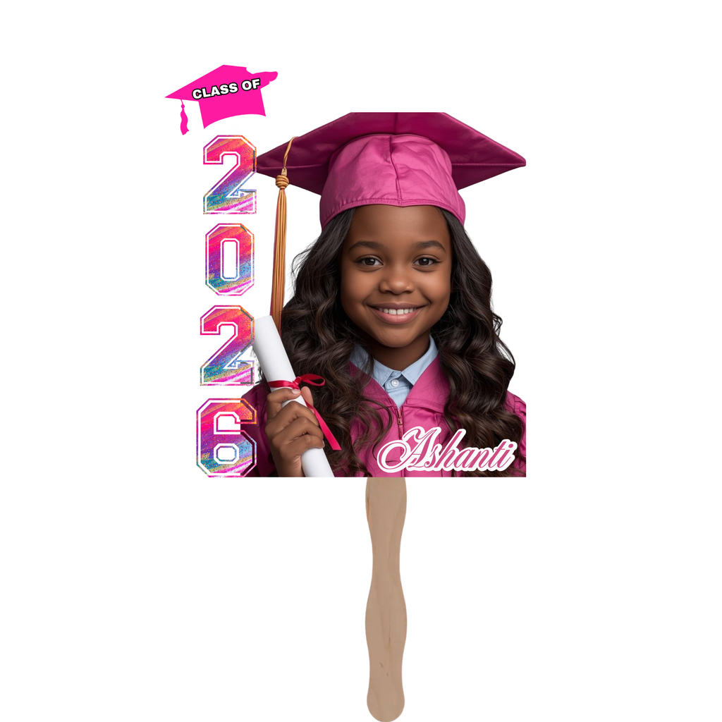 Custom Kids Graduation Fan