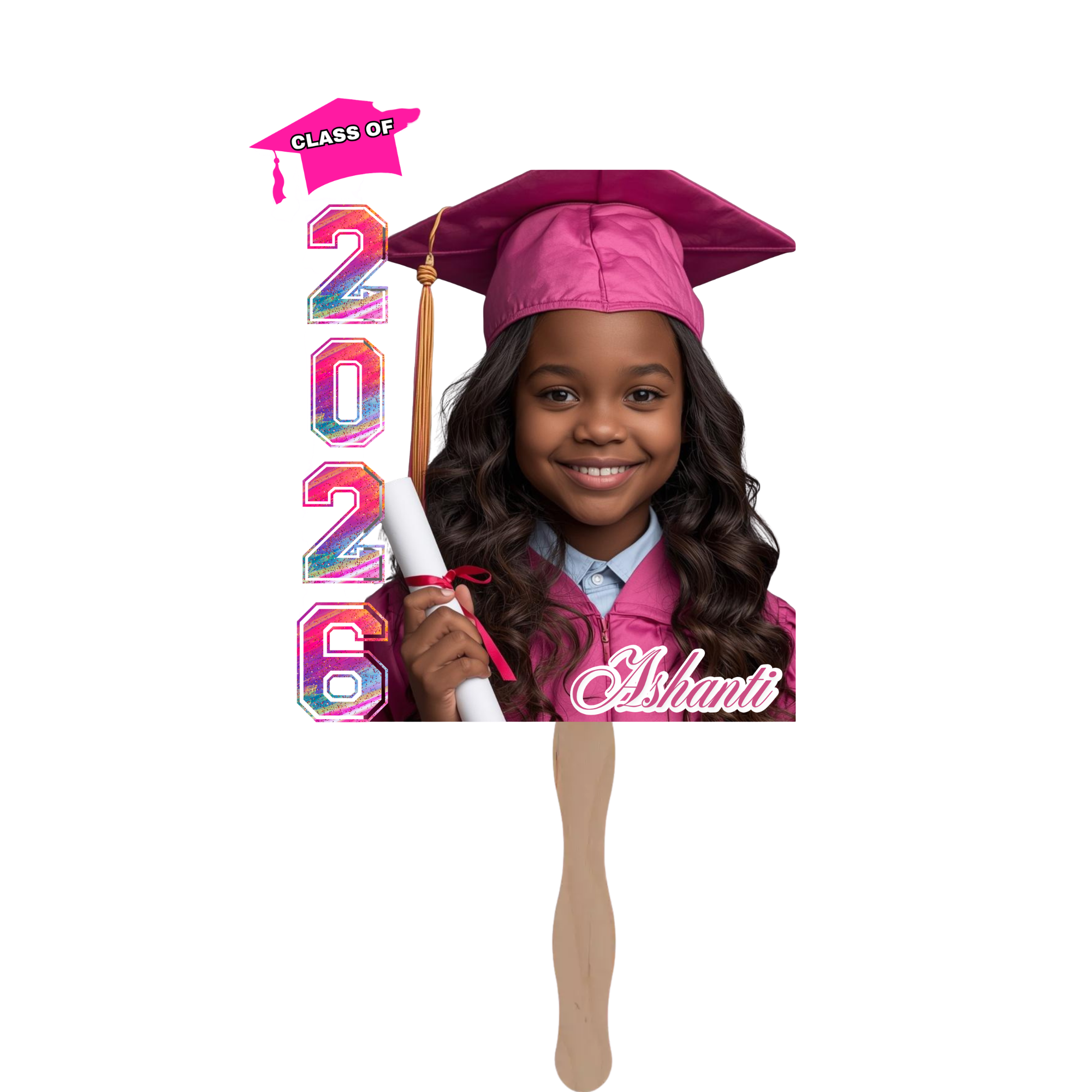 Custom Kids Graduation Fan