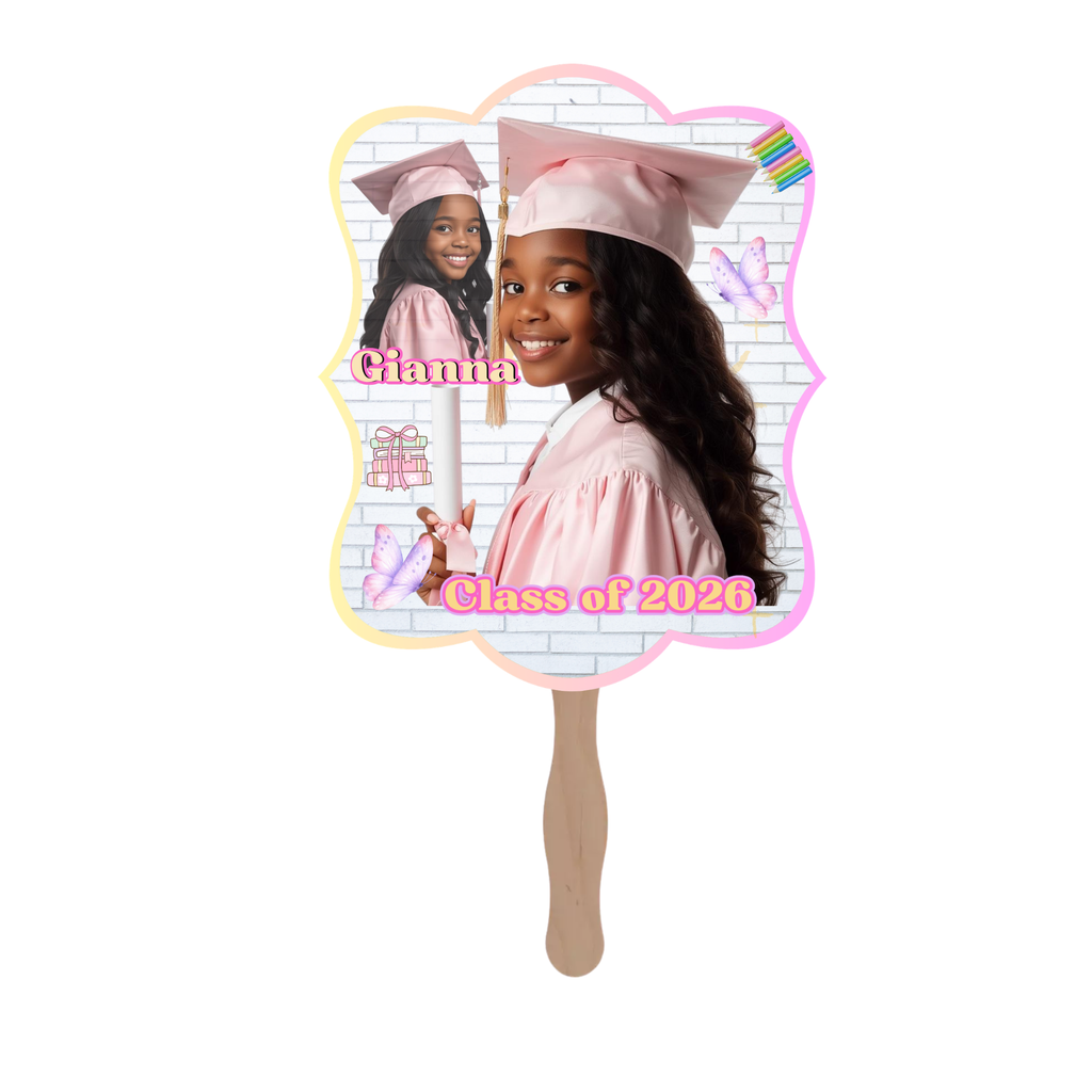 Custom Kids Graduation Fan