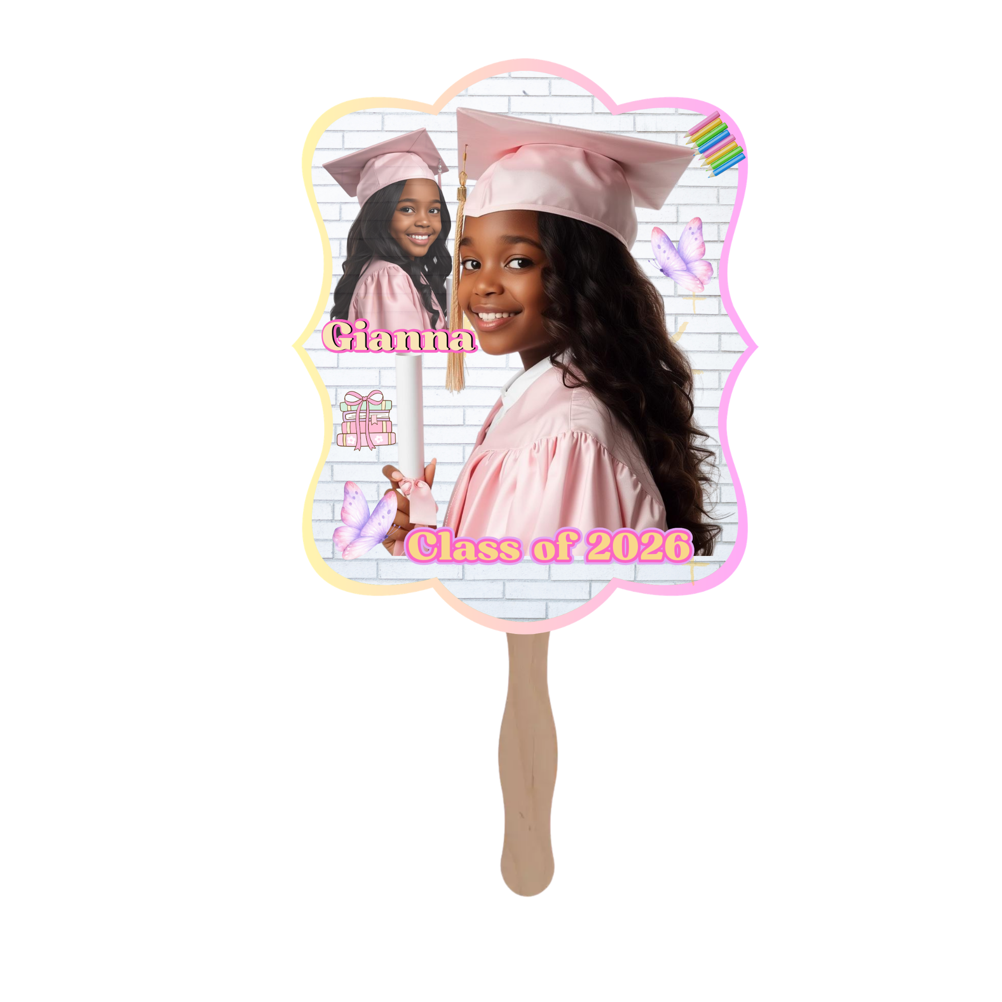 Custom Kids Graduation Fan