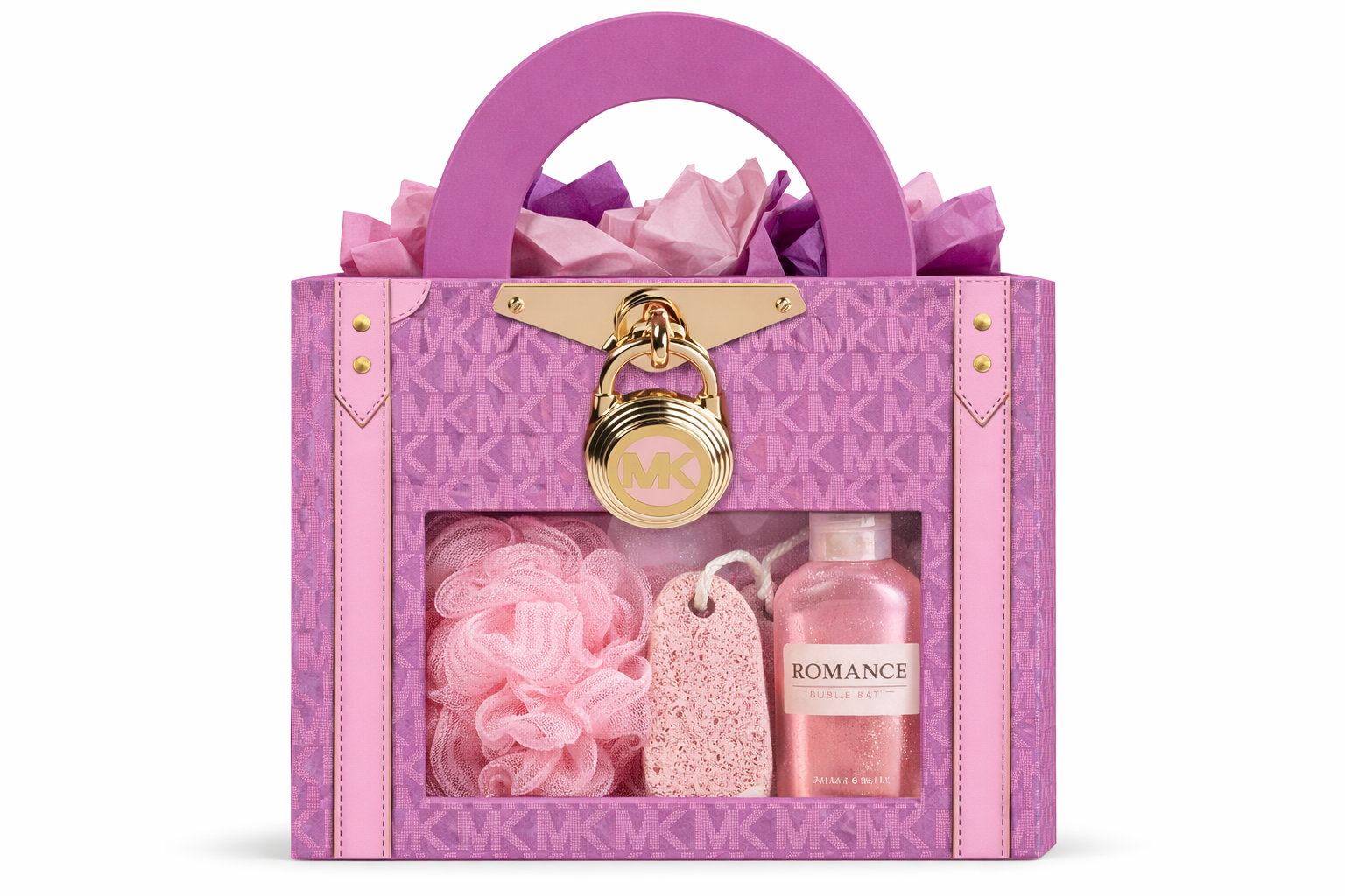Designer-Inspired Foam Purse Gift Box — Pink | Unfilled