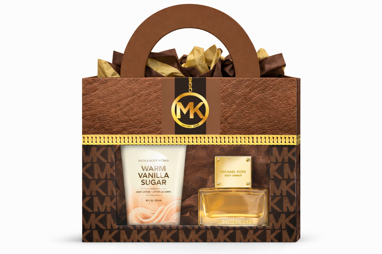 Designer-Inspired Foam Purse Gift Box — Brown | Unfilled