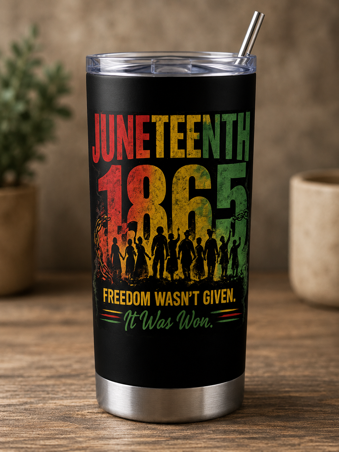 Juneteenth Tumbler 20oz – Freedom Is Ours and We Intend to Keep It!