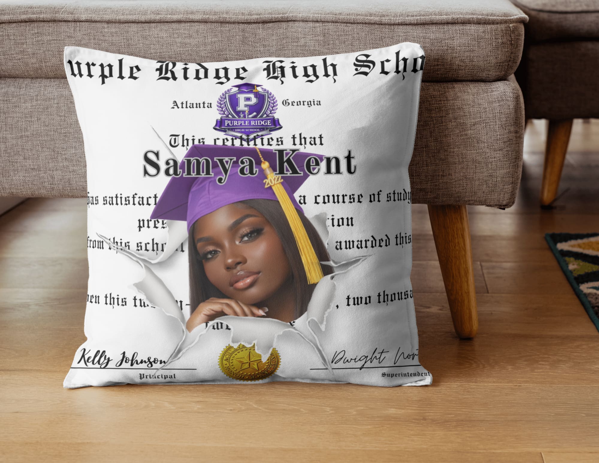 Custom Graduation Diploma Pillow