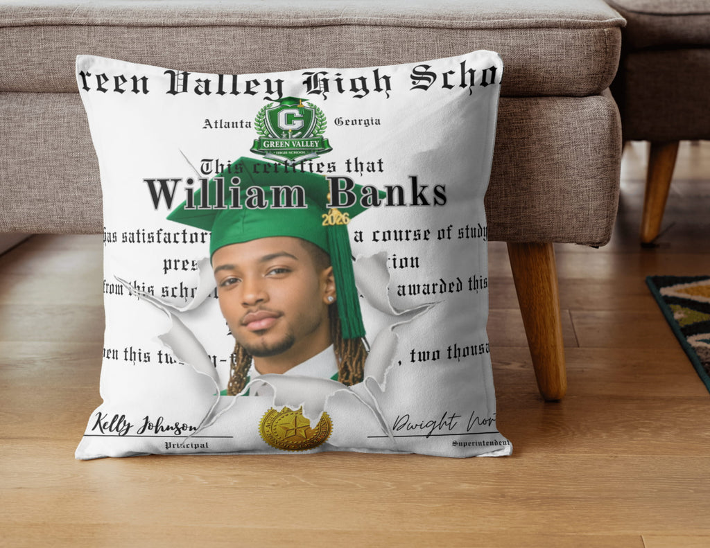 Custom Graduation Diploma Pillow