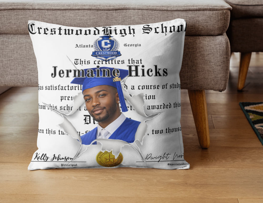 Custom Graduation Diploma Pillow