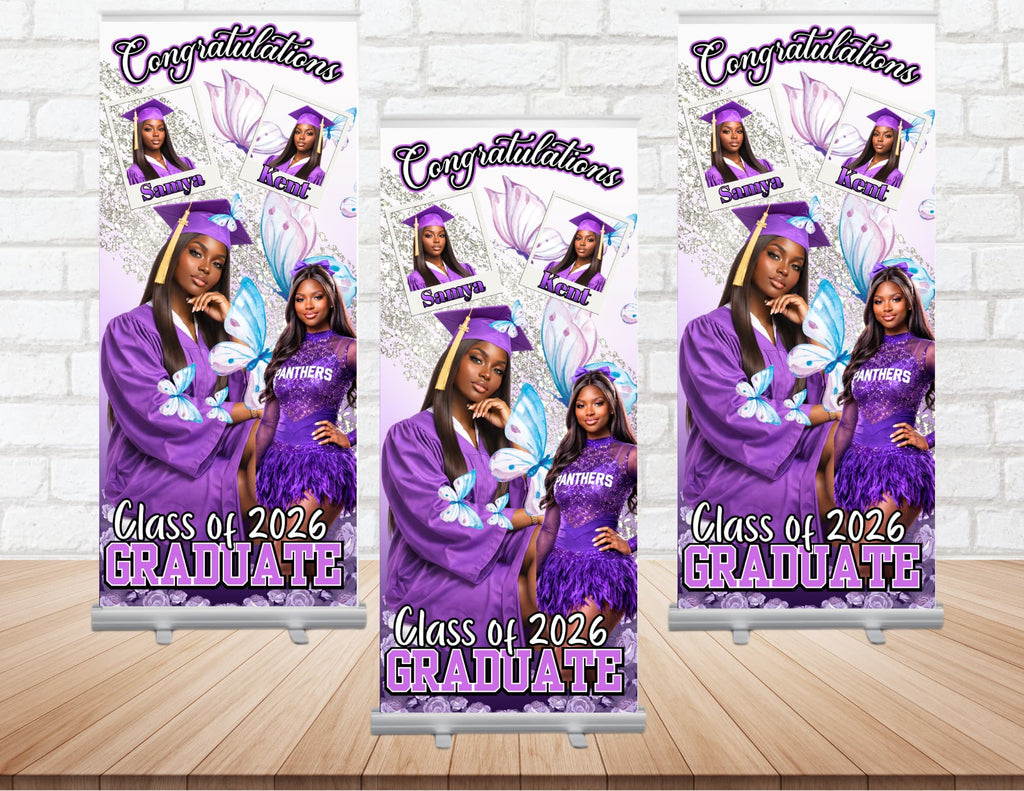 Custom Graduation Retractable Banner (4x6)