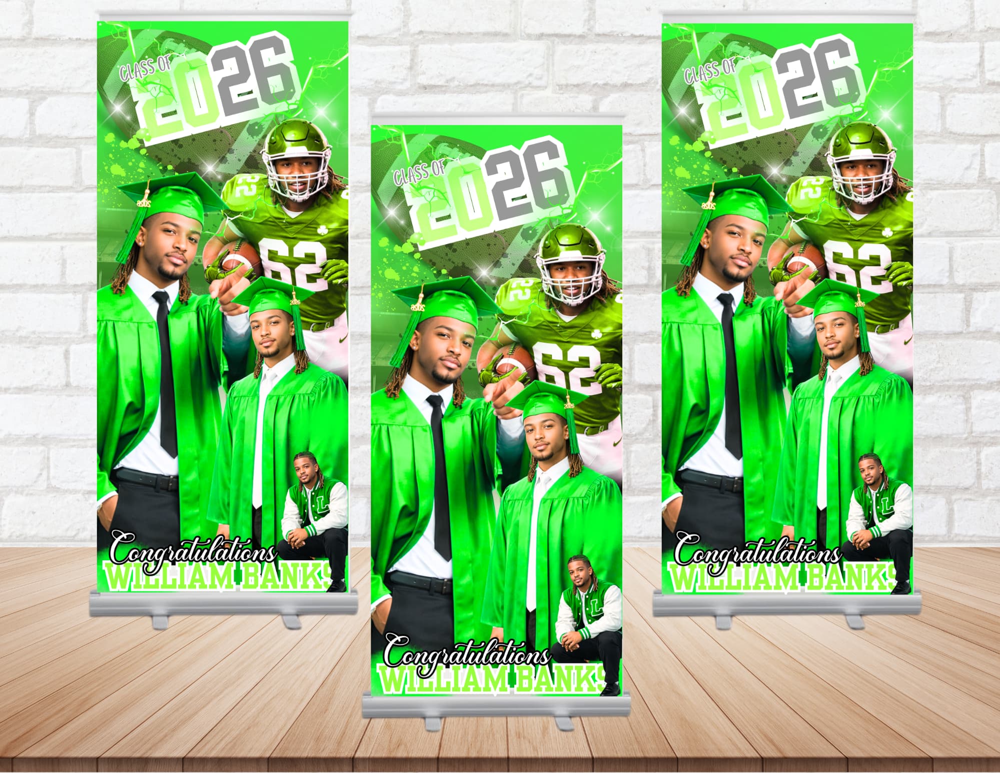 Custom Graduation Retractable Banner (4x6)