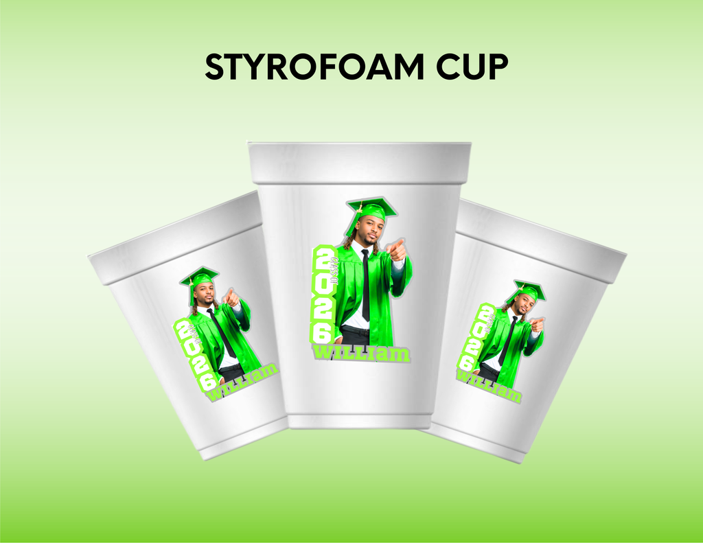 Custom Graduation Styrofoam Cups (Set of 20)