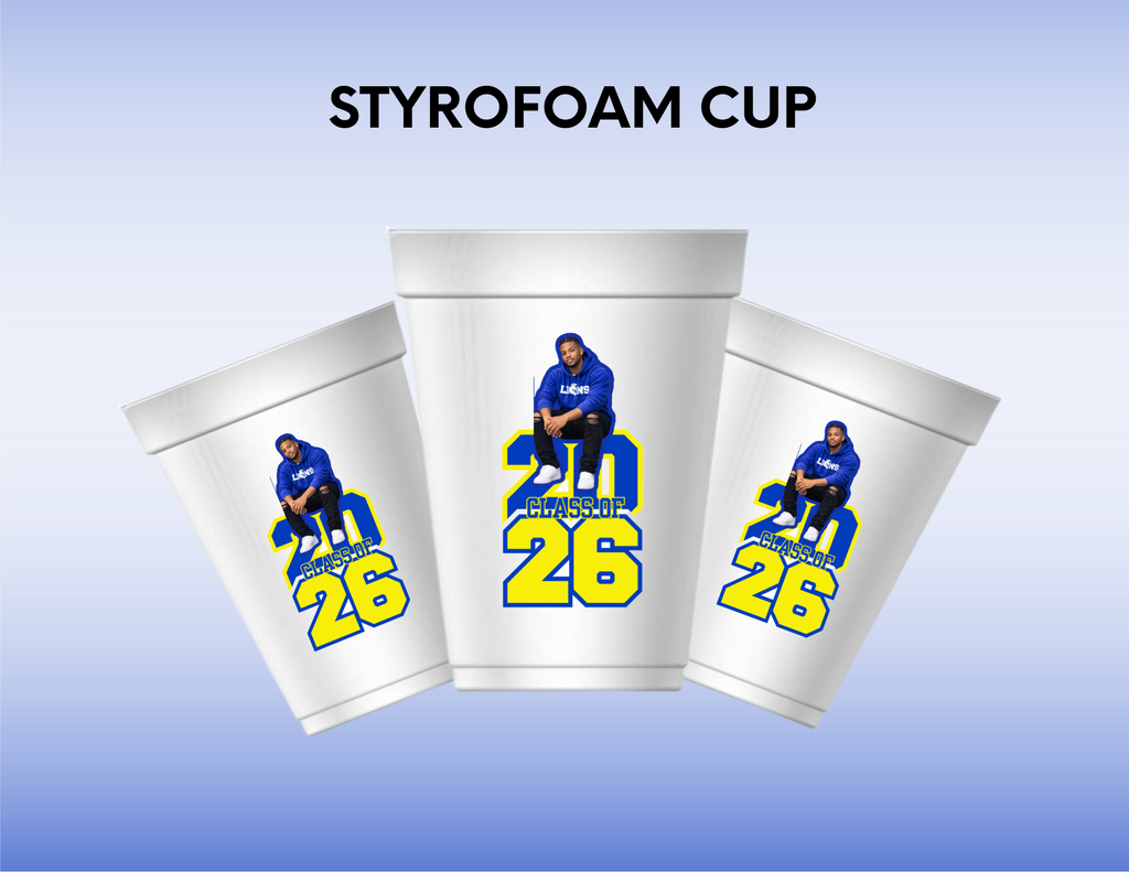 Custom Graduation Styrofoam Cups (Set of 20)