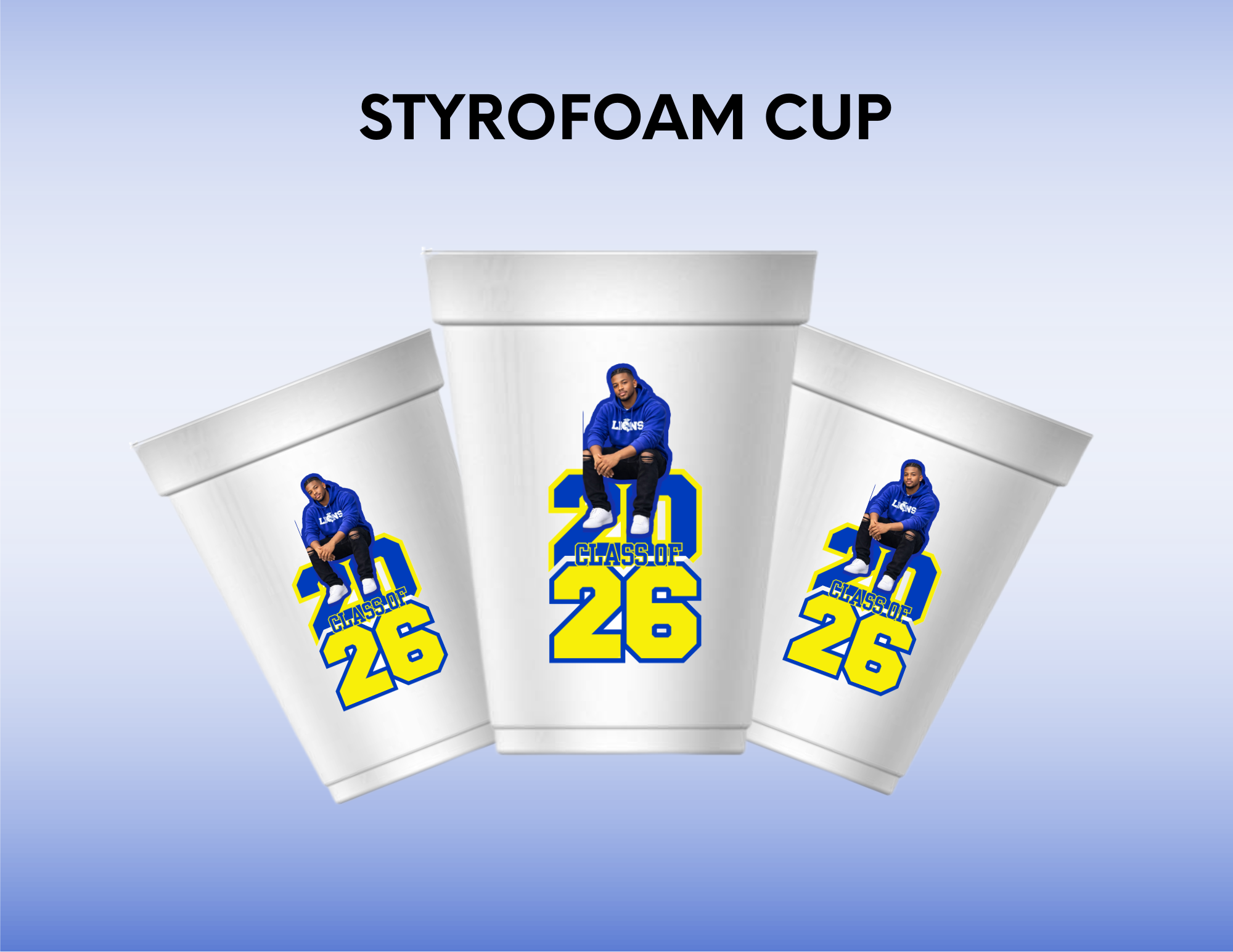 Custom Graduation Styrofoam Cups (Set of 20)