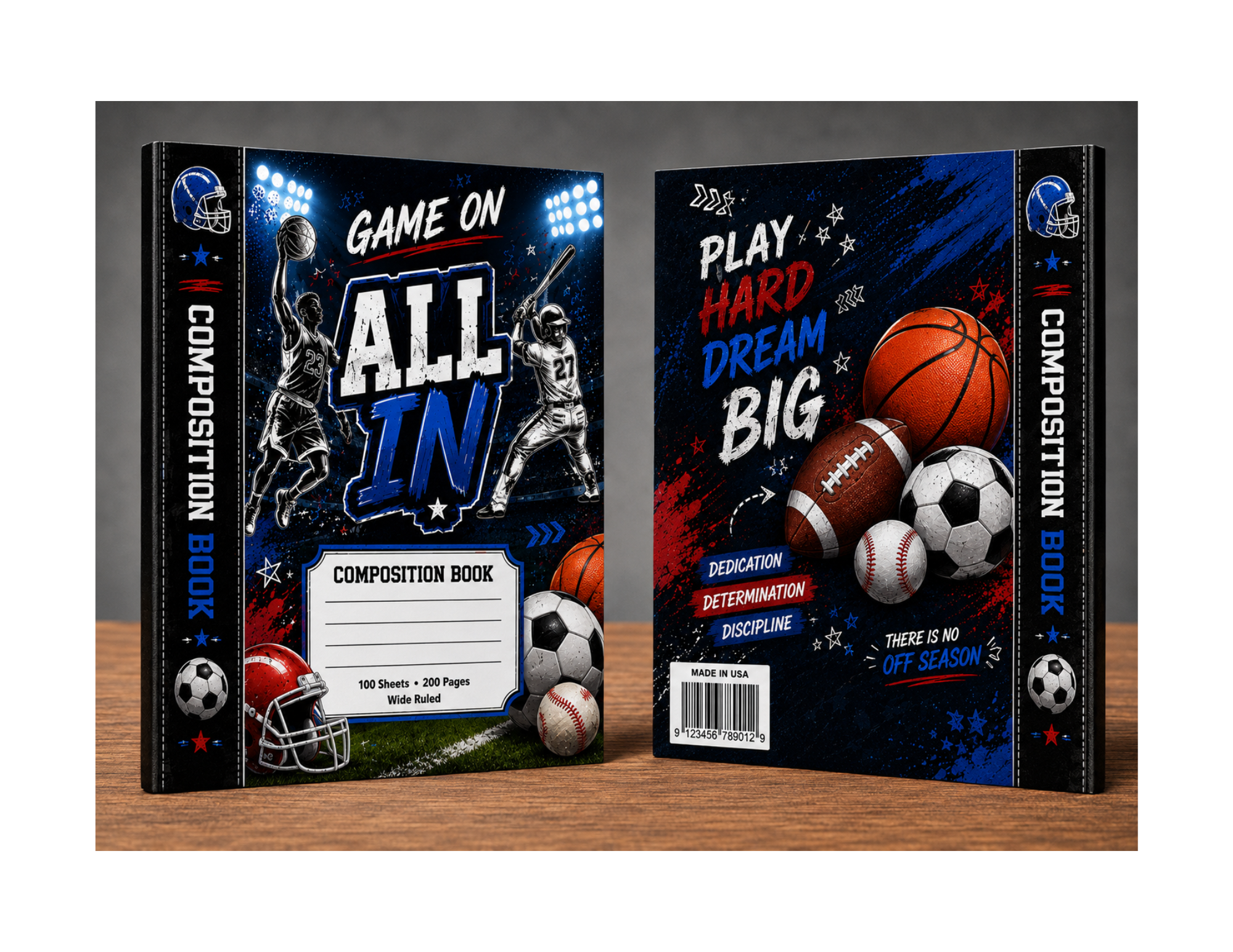 Game On - All In Composition Notebook