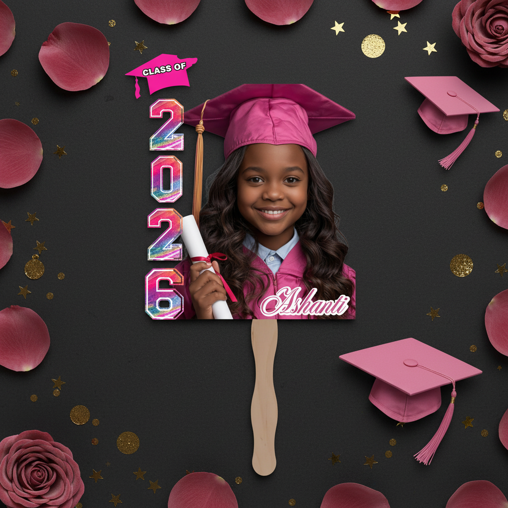 Ashanti Pink Fan - Flat Lay Mockup