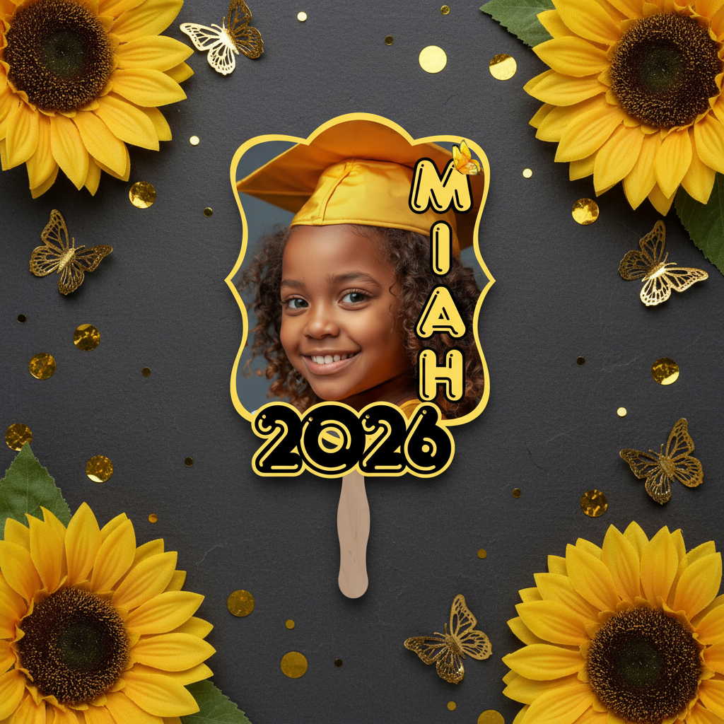 Miah Yellow Fan - Flat Lay Mockup
